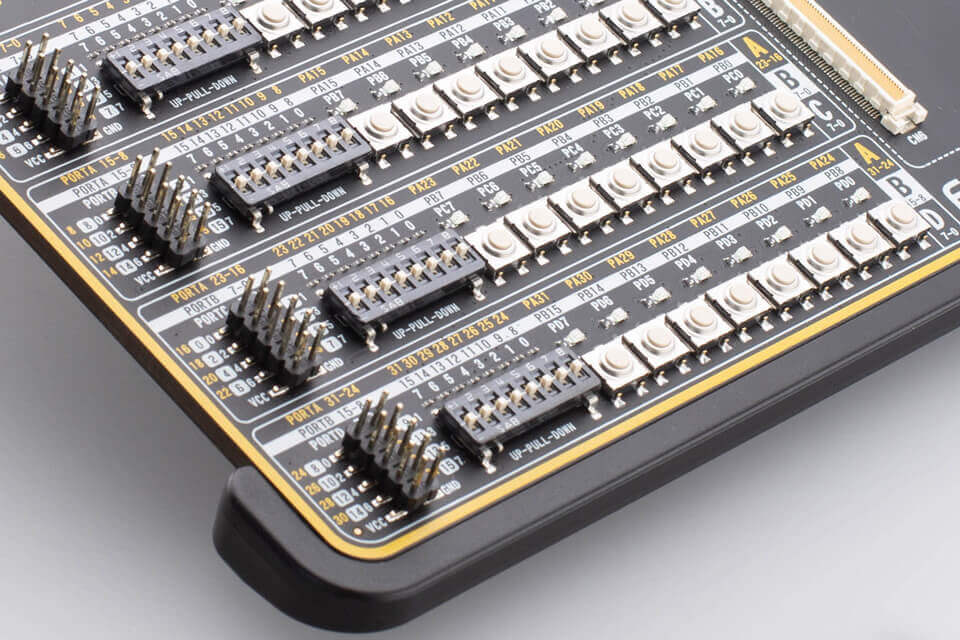 Input output on Fusion for KINETIS switches, buttons, indicators, and connectors