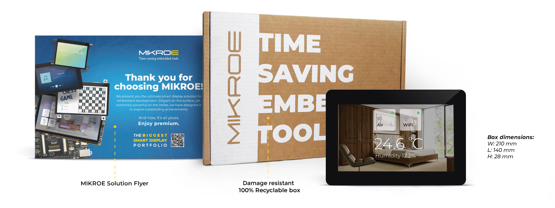 Mikromedia 3 for PIC Capacitive what is in box when you buy