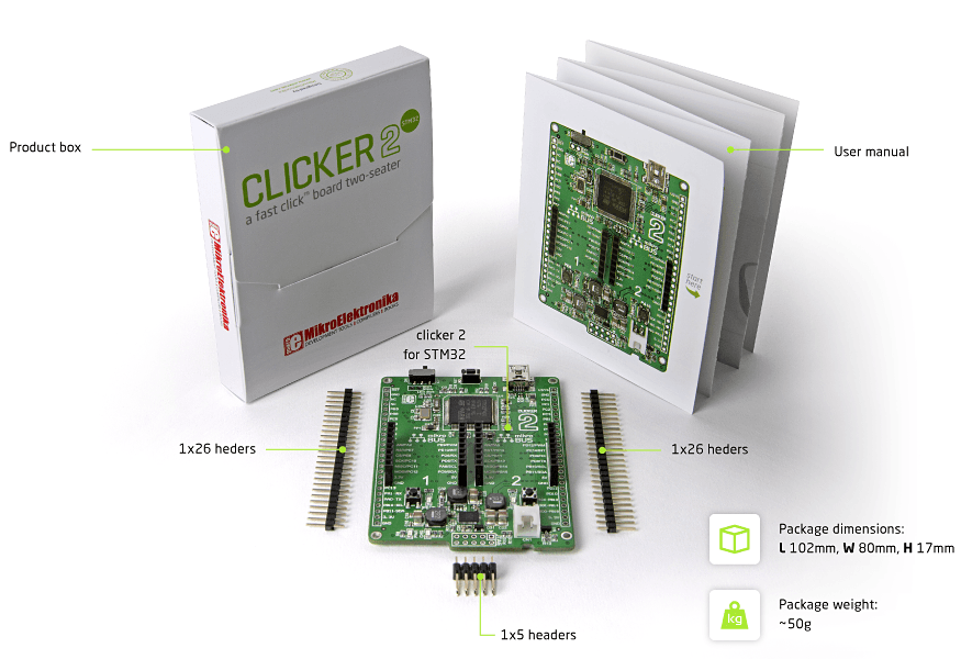 Clicker 2 stm32 packaging