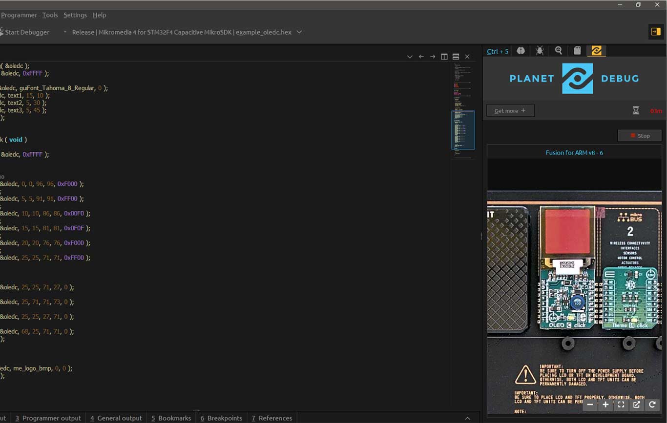 Planet Debug NECTO STUDIO SOFTWARE click view